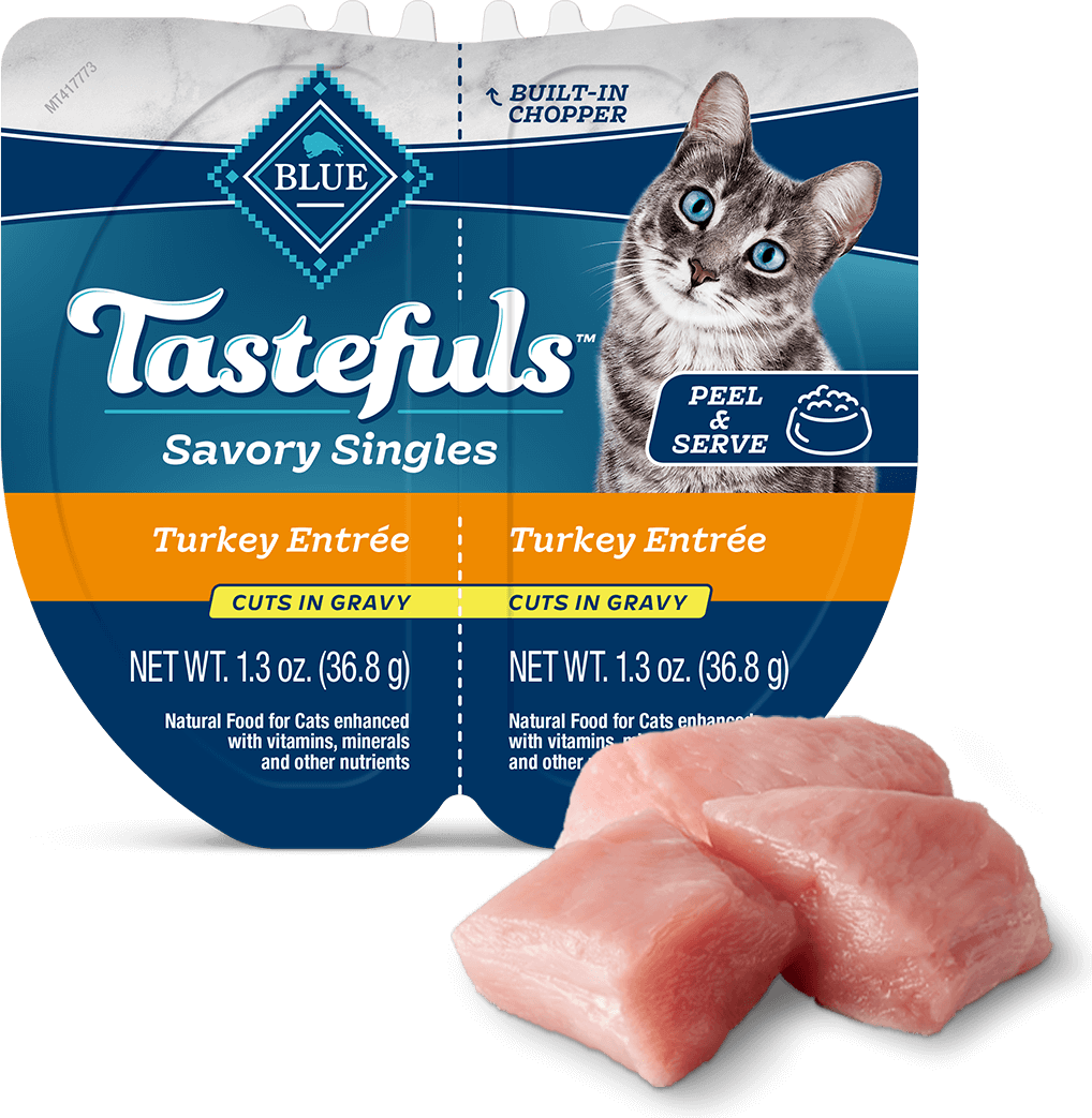 BLUE Buffalo Tastefuls Savory Singles Turkey Cuts In Gravy - Adult Cat